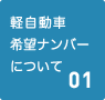 軽自動車希望ナンバーについて